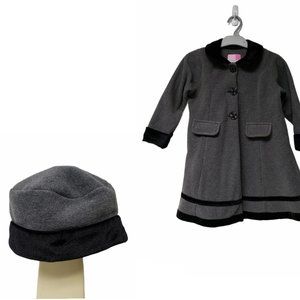 Good Lad fleece coat and matching pill box hat